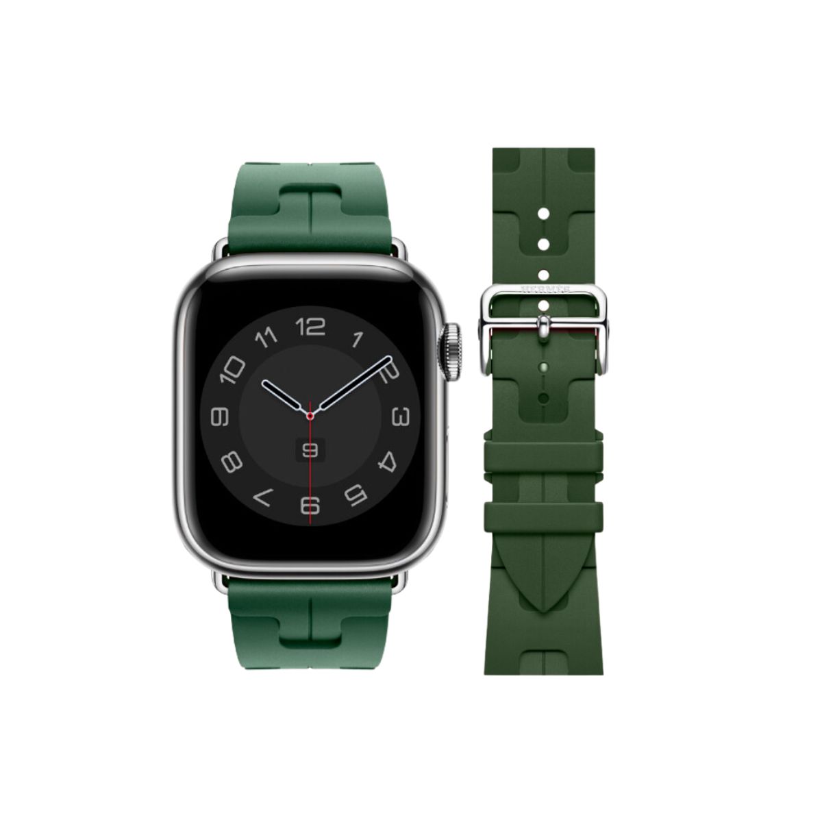 GENERICO - CORREA SILICONA CON TEXTURA PARA APPLEWATCH DE  38-40-41MM VERDE