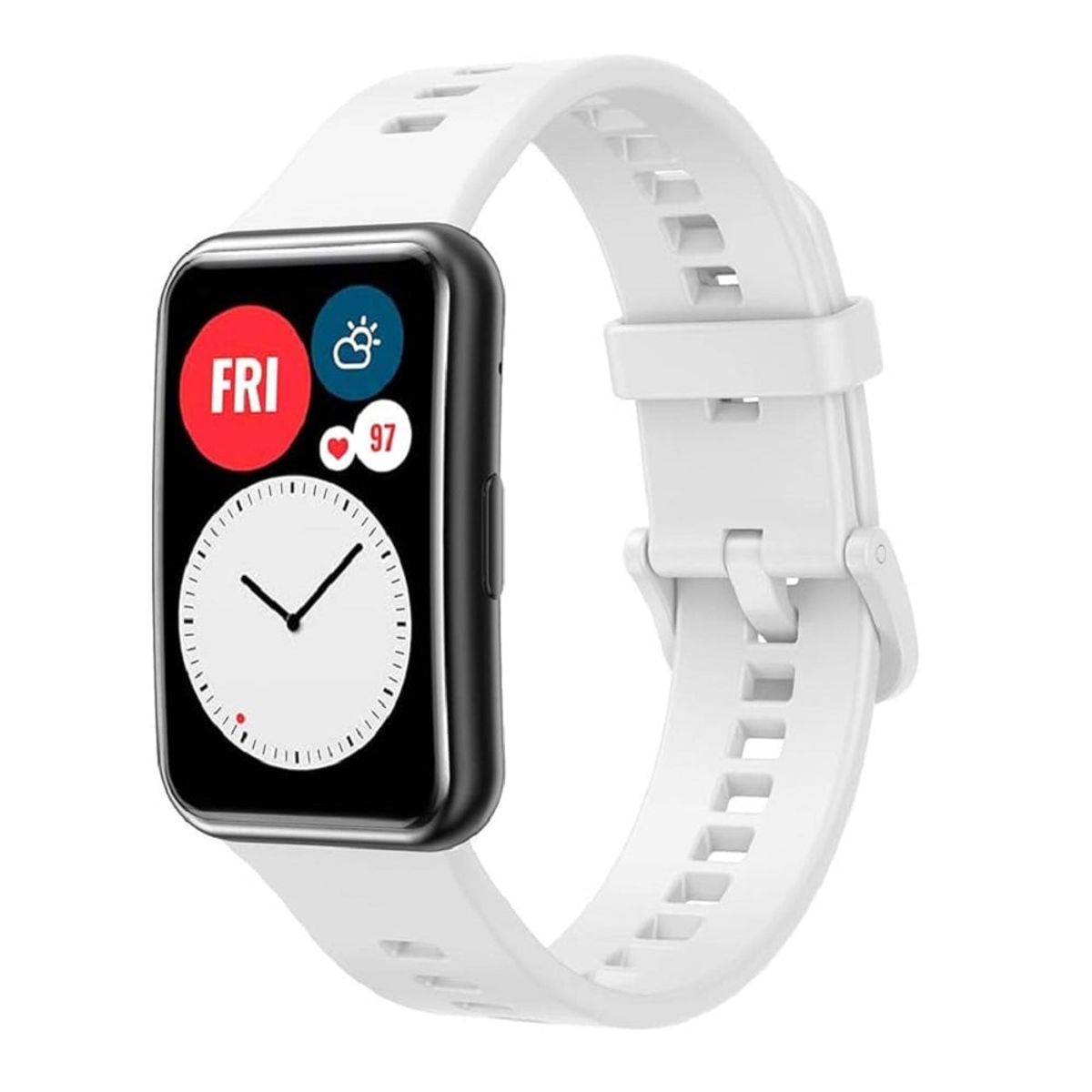 GENERICO - CORREA SILICONA PARA HUAWEI WATCH FIT - BLANCO