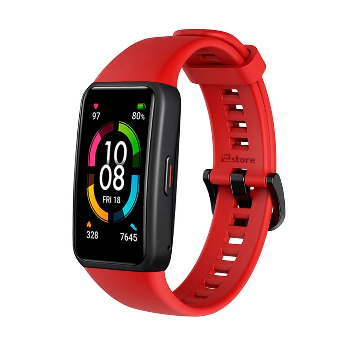 GENERICO - CORREA SILICONA PARA HUAWEI BAND 6 - ROJO