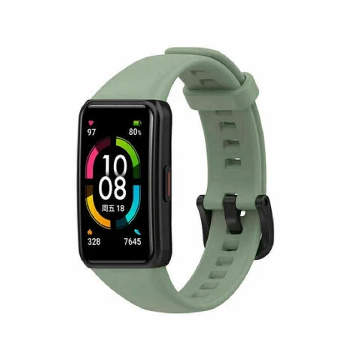 GENERICO - CORREA SILICONA PARA HUAWEI BAND 6 - VERDE