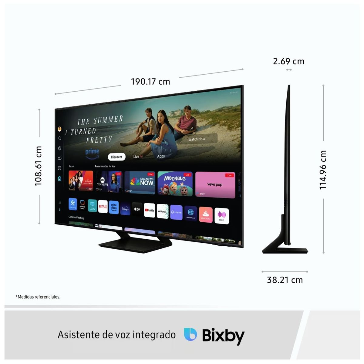 SAMSUNG - Televisor Samsung QLED 65" Tizen OS Smart Tv 4K 65Q70D - Nuevo 2024