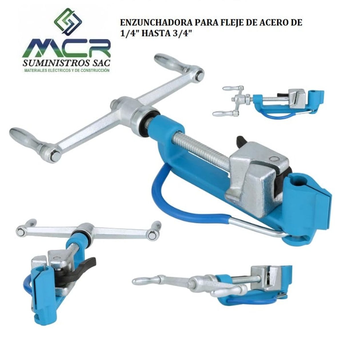 GENERICO - ENZUNCHADORA PARA FLEJE DE ACERO DE 1-4 pulgada HASTA 3-4 pugadas