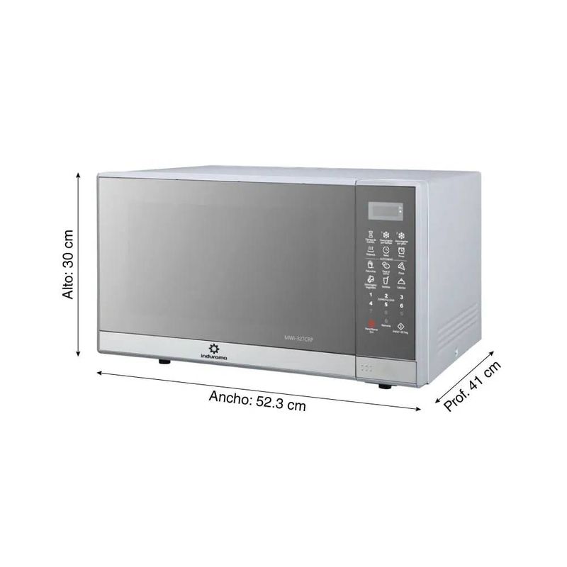INDURAMA - Horno Microondas 32L Indurama MWI-32TCRP Silver