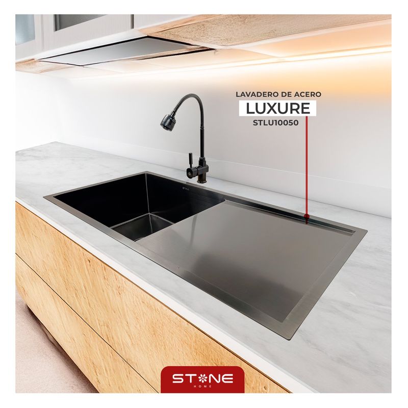 STONE - LAVADERO DE ACERO LUXURE STLU10050 STONE