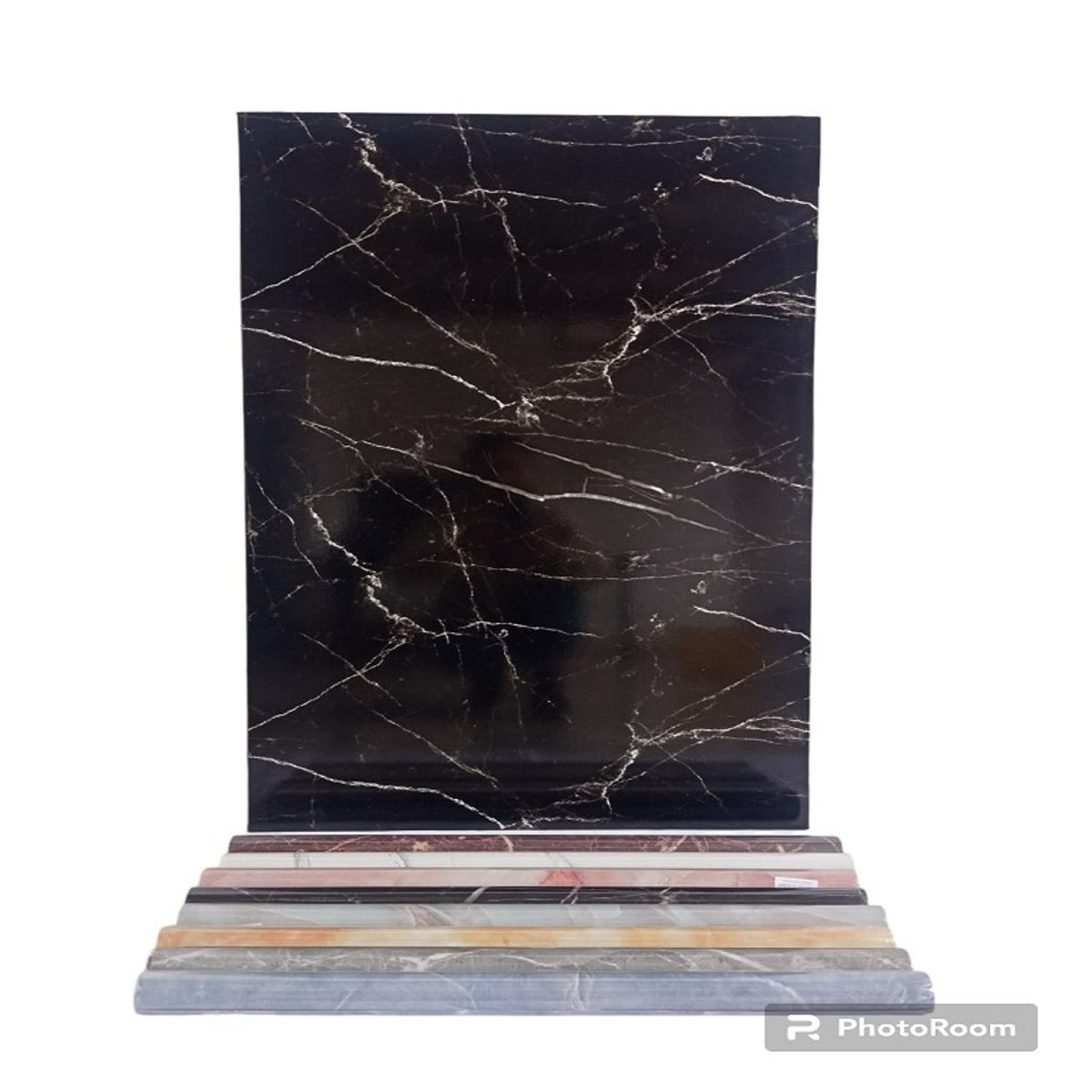 GENERICO - Papel Tapiz Autoadhesivo  Negro Mármol 10 mts x 60 cm