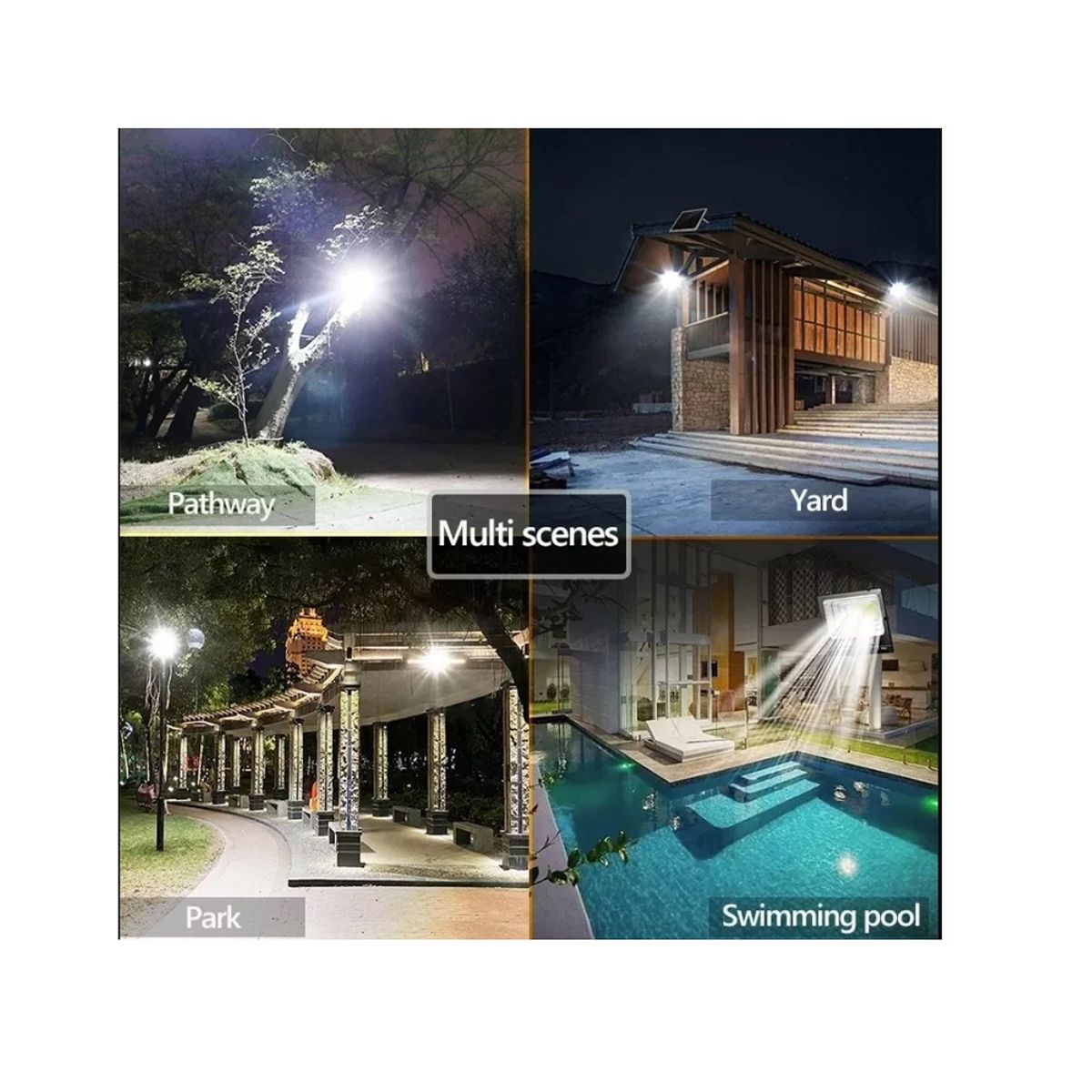 GENERICO - Reflector Solar Led con Panel Solar 100Watts Exteriores SQAB100W