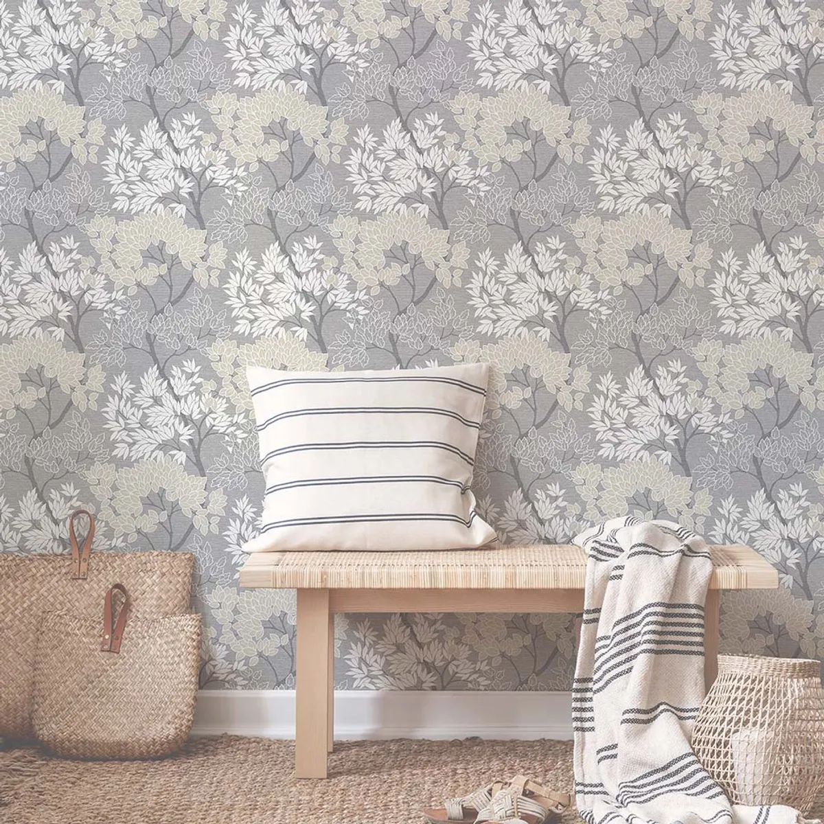 MULTITOP - Papel Tapiz Fresca Lykke Tree 052X10 Mts Charcoal