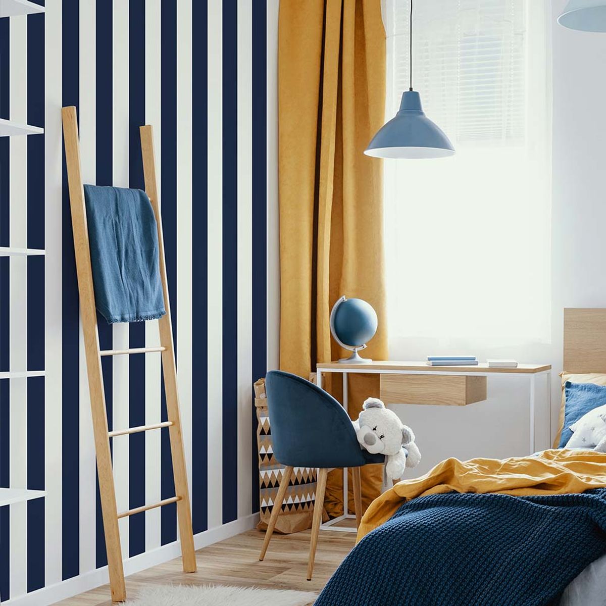 MULTITOP - Papel Tapiz Kids Home Stripe 052X10 Mts Navy