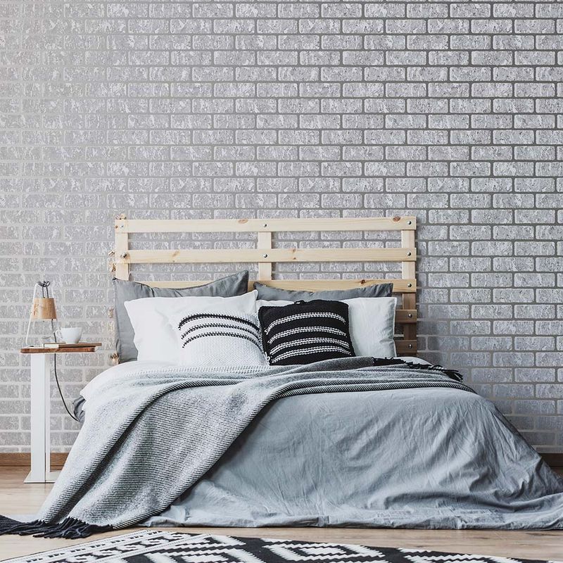 MULTITOP - Papel Tapiz Vittorio Milan Brick 052X10 Mts Silver