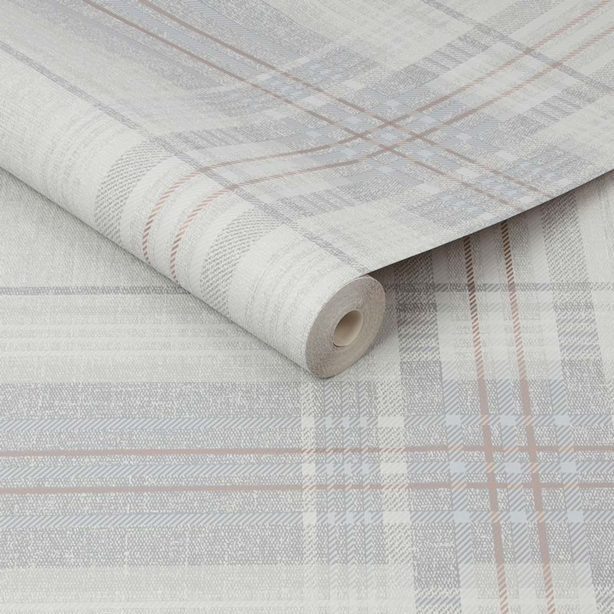 MULTITOP - Papel Tapiz Vittorio Rhea Plaid 052X10 Mts Grey