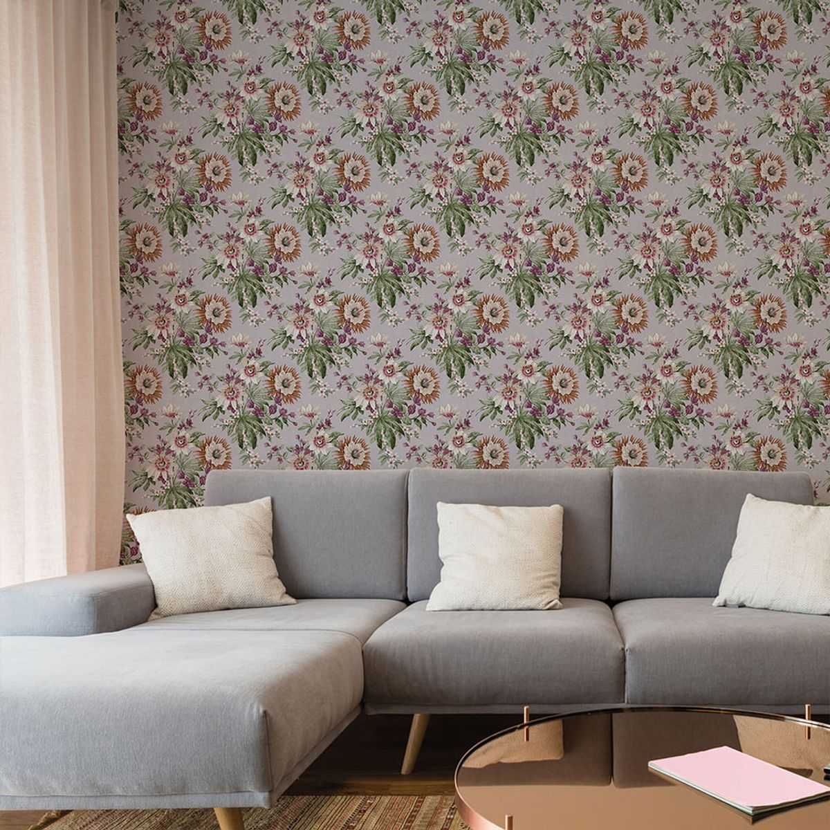 MULTITOP - Papel Tapiz Secret Garden Martha 052X10 Mts Mauve