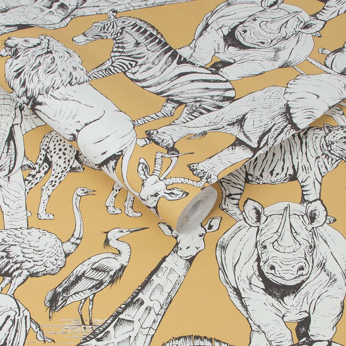 MULTITOP - Papel Tapiz Kids Home Jungle Animals 052X10 Mts Jaune