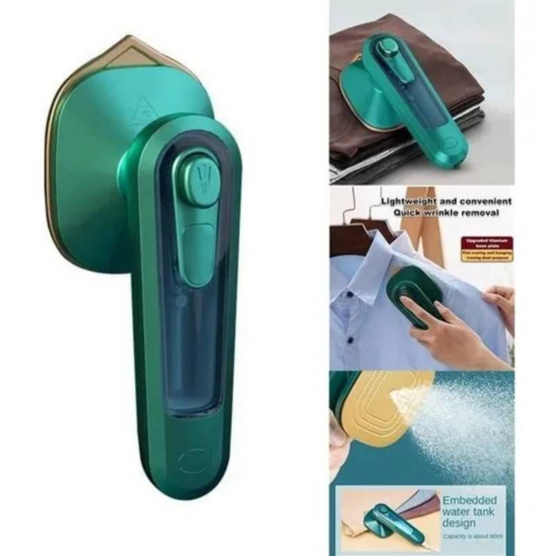 GENERICO - Mini plancha portátil planchado a vapor y en seco VERDE