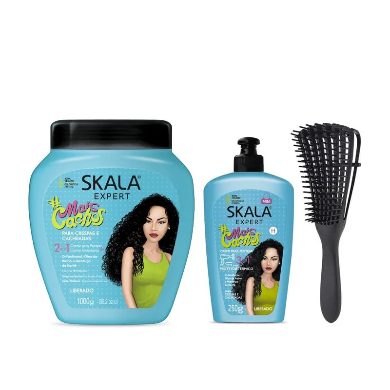 SKALA - Kit Crema Tratamiento Peinar Mais Cachos Skala Expert 2 Uds