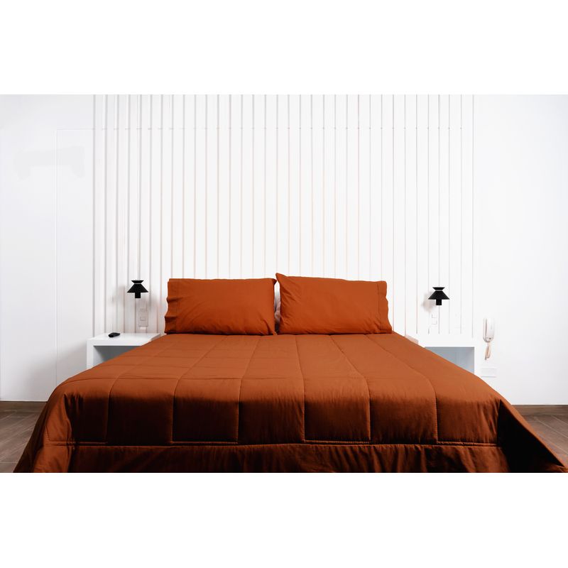 COBITEX HOME - Plumón hipoalergénico 15plz ladrillo cobitex 100% algodón