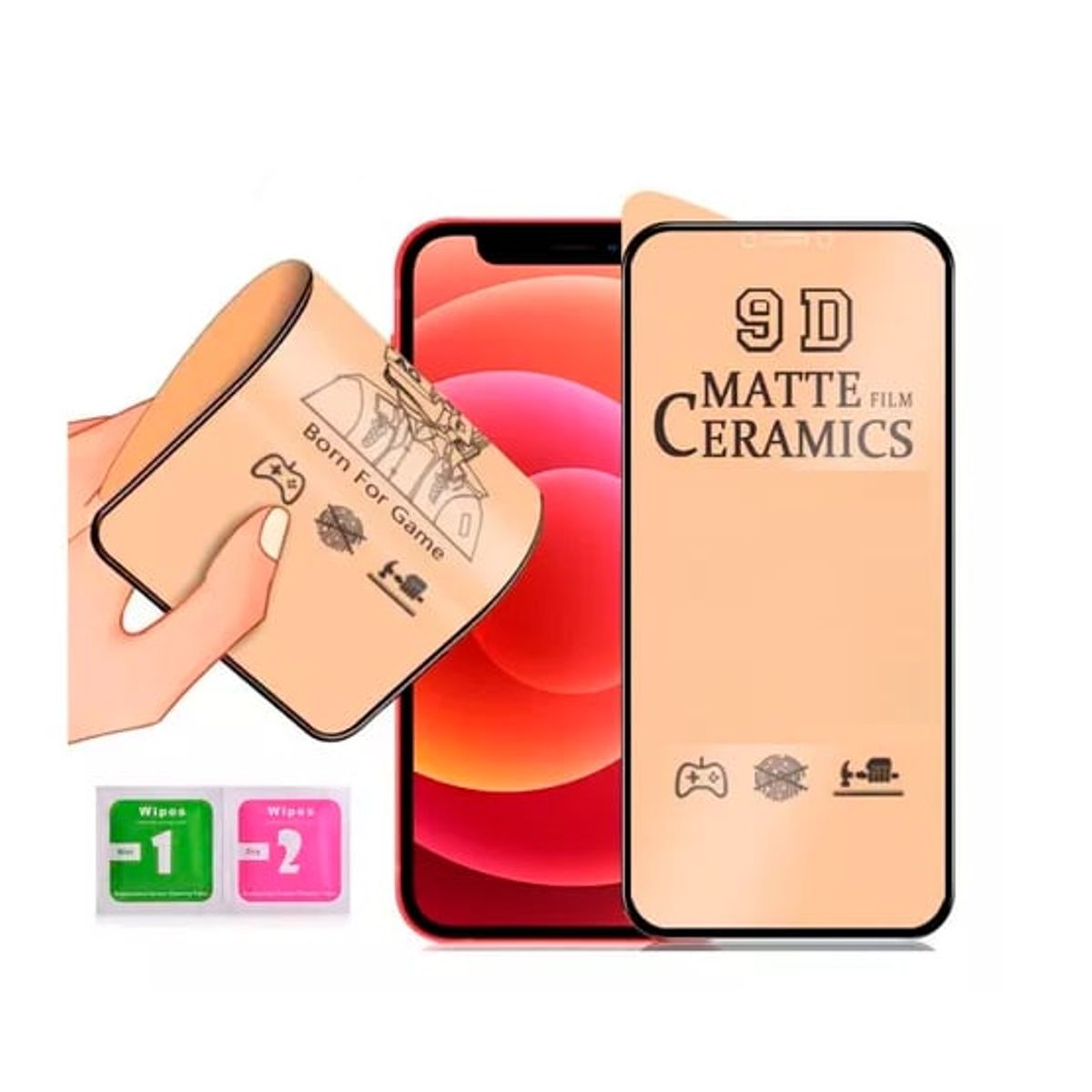 GENERICO - Case Spigen Zero para iPhone 15 Plus Blanco + Mica Cerámica Mate