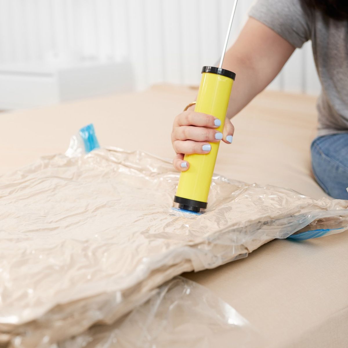 COBITEX HOME - Bolsa al vacío gigante 80 x 120 cm + Ganchito + Succionador de aire