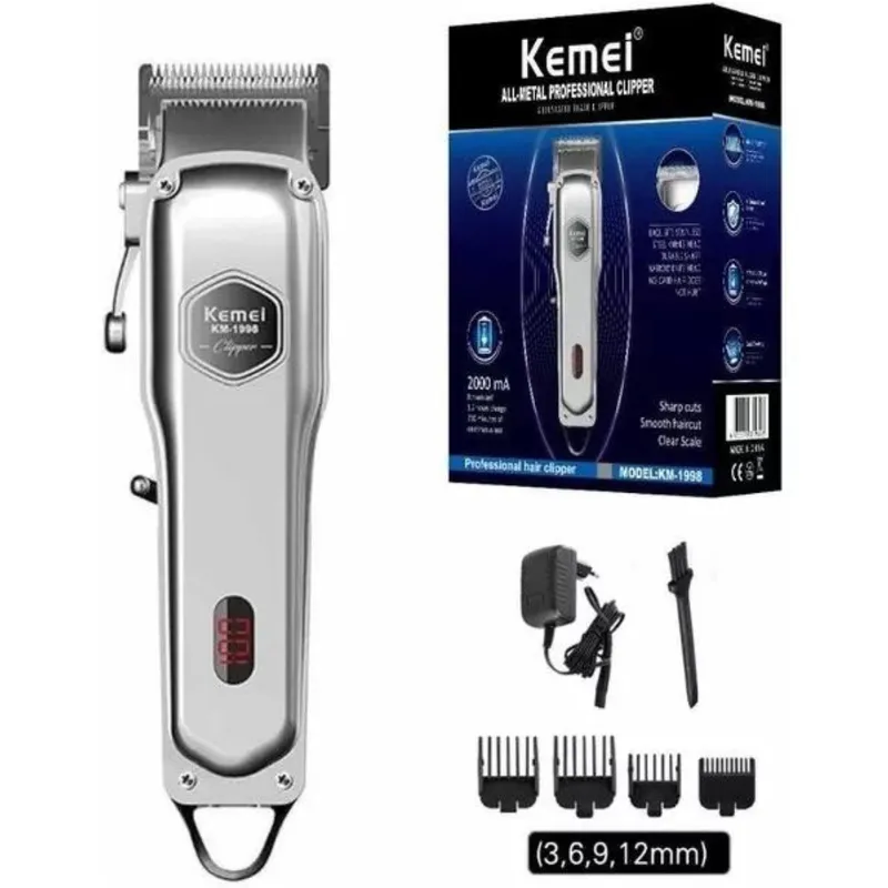 KEMEI - Máquina Cortadora de Cabello Profesional con Pantalla Kemei KM-1998