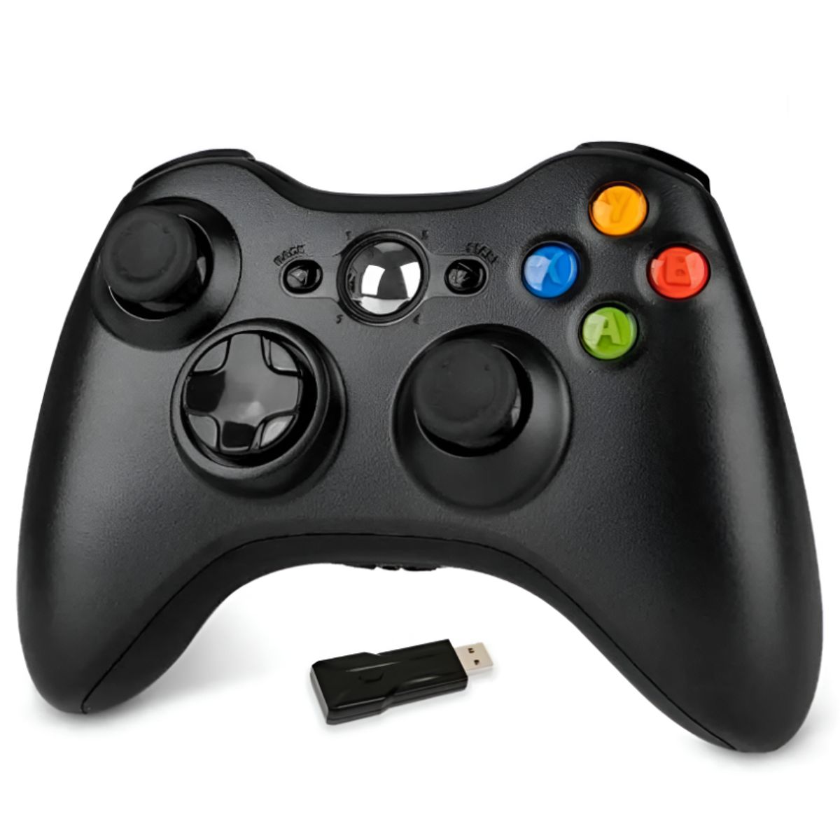 SEISA - Mando Genérico Xbox 360 para Pc Laptop Adaptador USB a Pilas.