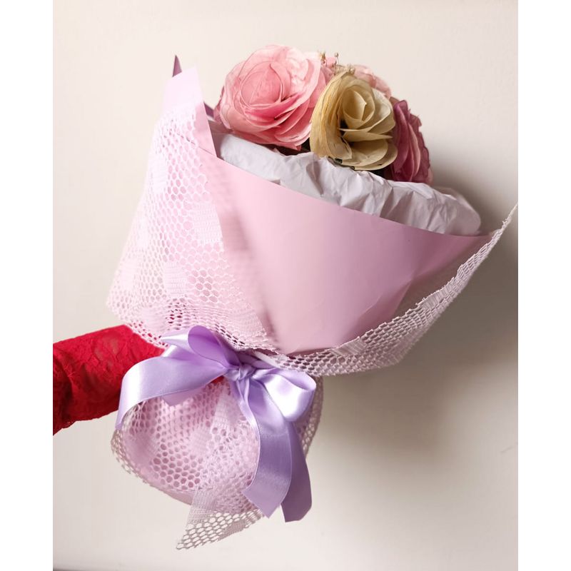GENERICO - Ramo de Flores Secas Bouquet Rosas Inocencia Floral Día de la Madre