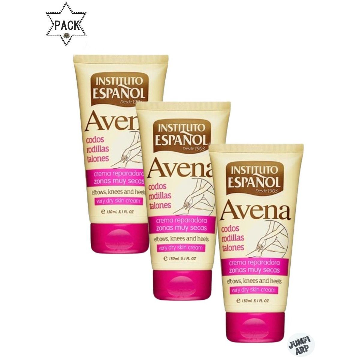 INSTITUTO ESPANOL - Pack 3 Unds Instituto Español Crema Reparadora Avena zonas muy secas 150ml_.