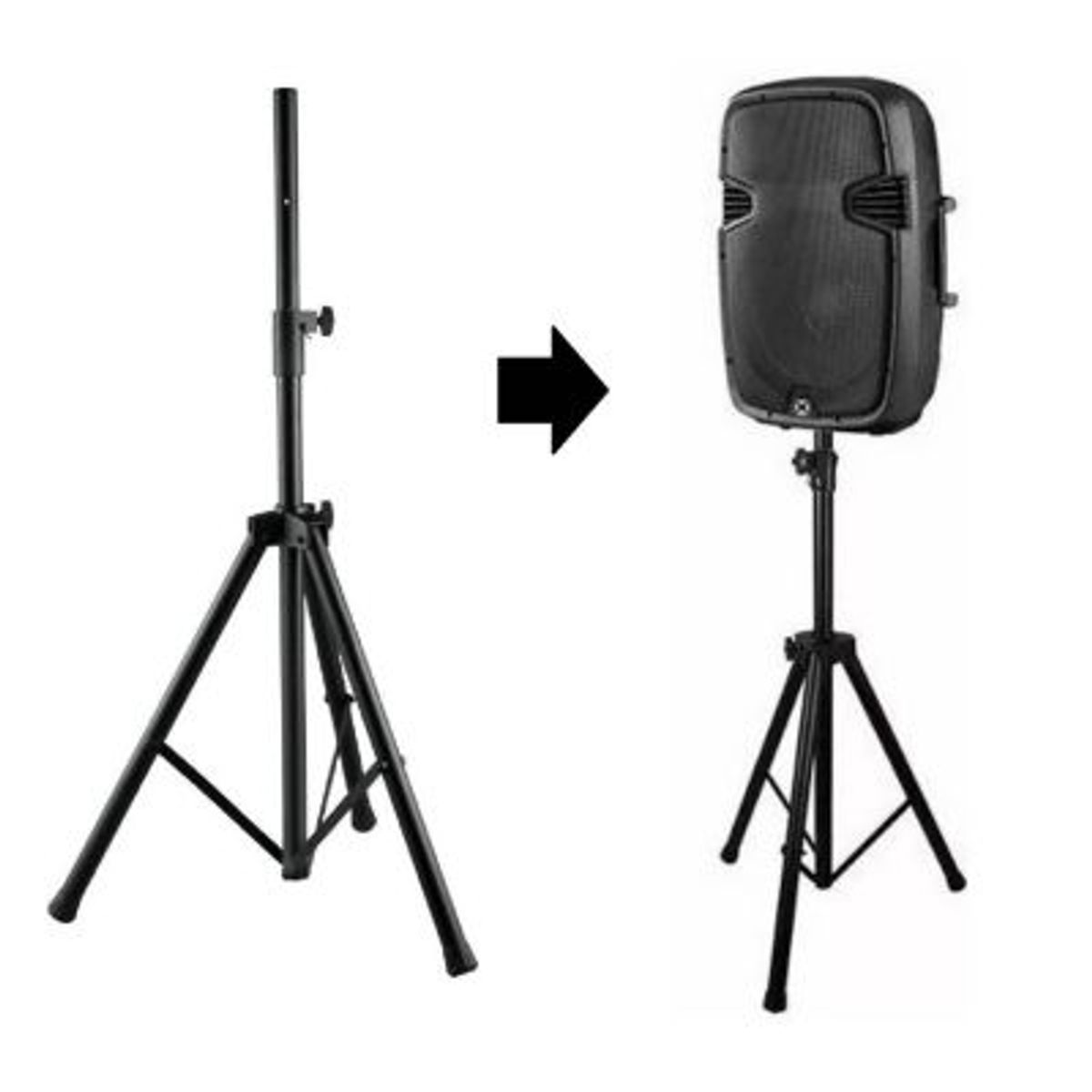 TREVELY - Trípode para Parlante TREVELY 1.80 cm Negro