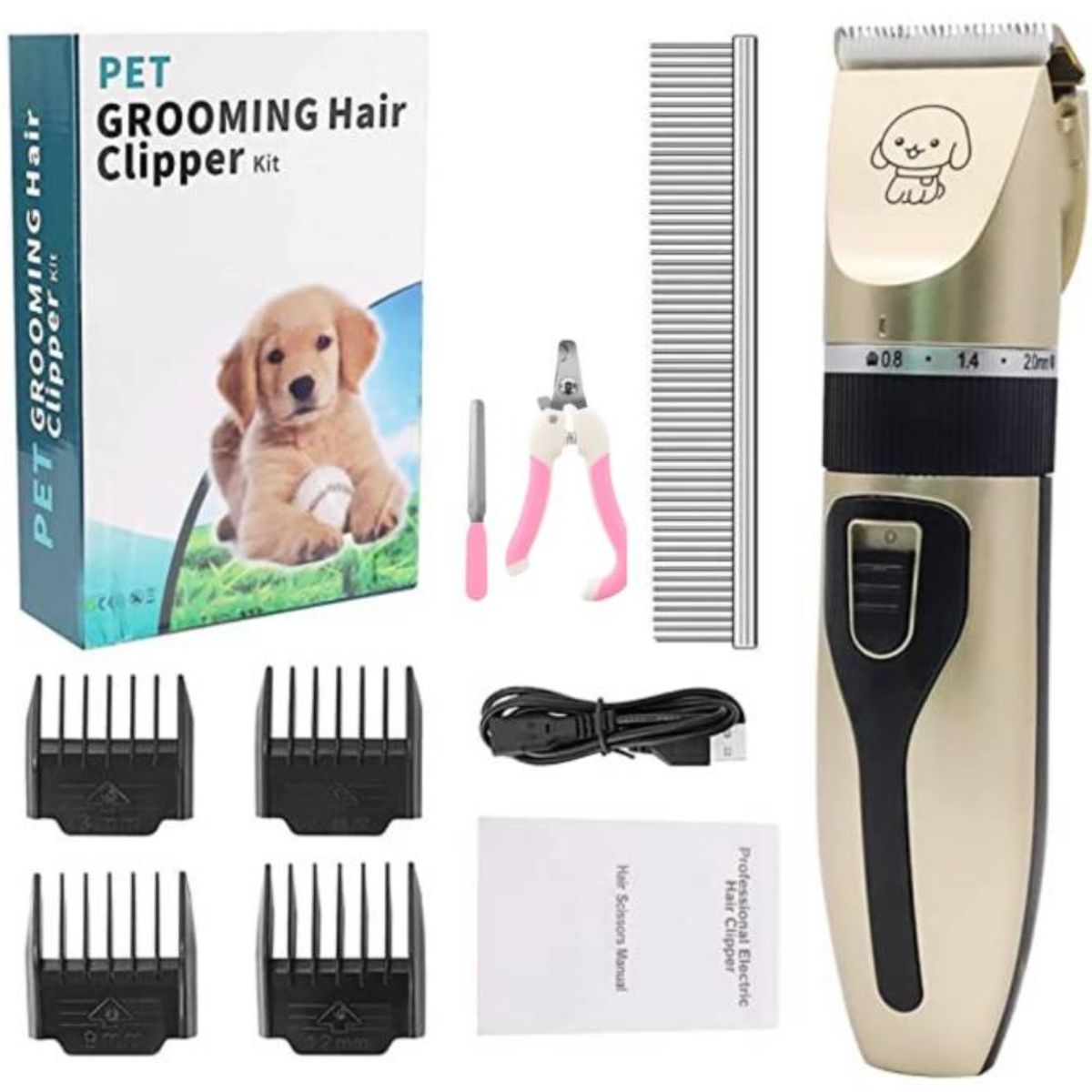 OEM - Maquina Corta Pelo Mascota Kit Completo Inalámbrica