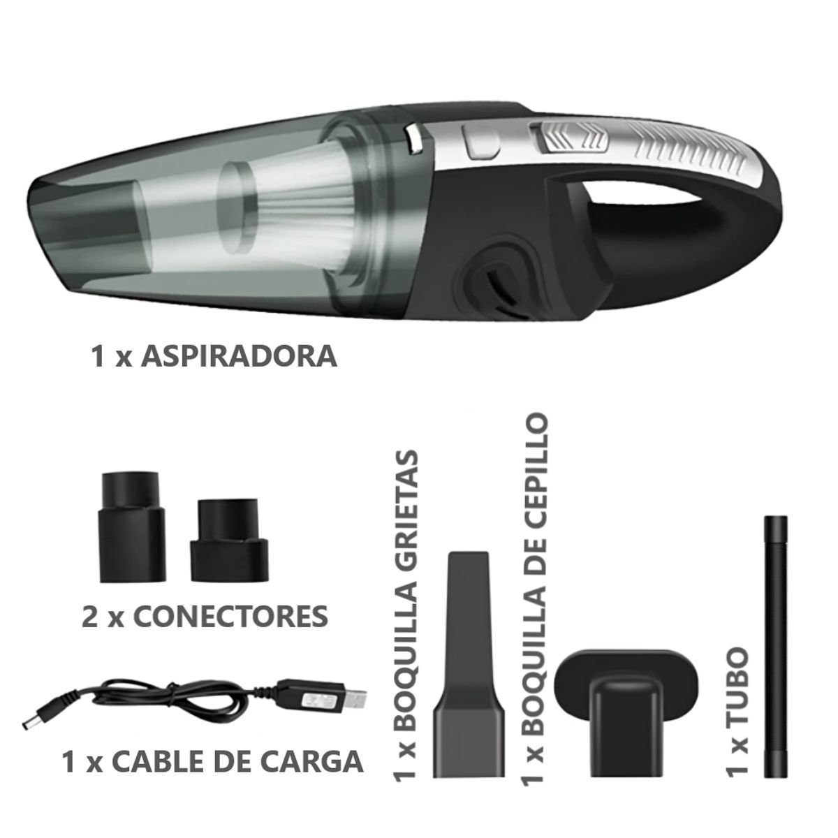 GENERICO - Aspiradora Portátil de mano de 120W