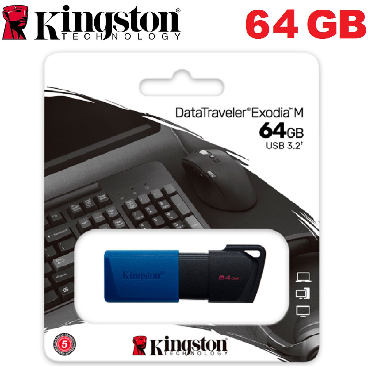 KINGSTON - Memoria USB Kingston 64GB DataTraveler Exodia M 64 GB