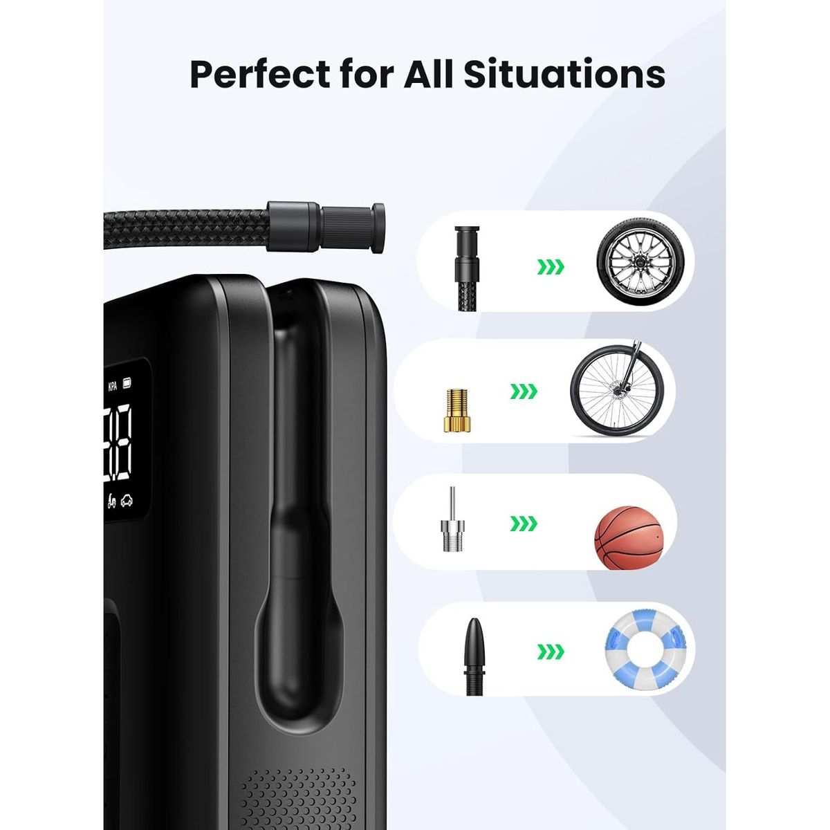 UGREEN - Inflador Compresor Aire Ugreen CD259 Batería Iluminación LED - 15951