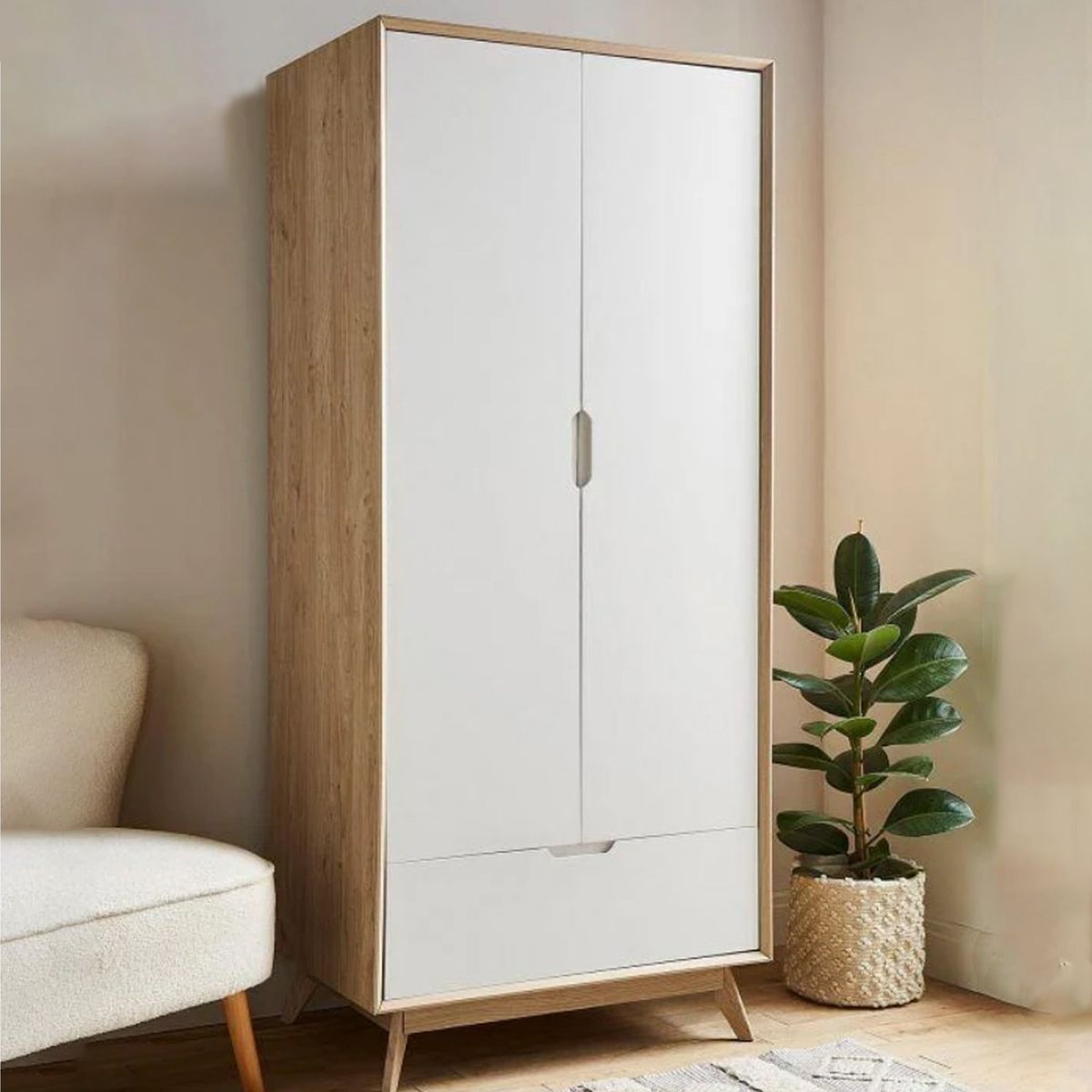 VENTITAS HOME - Ropero Vintage Graciela Ventitas Home Color Duna y Blanco