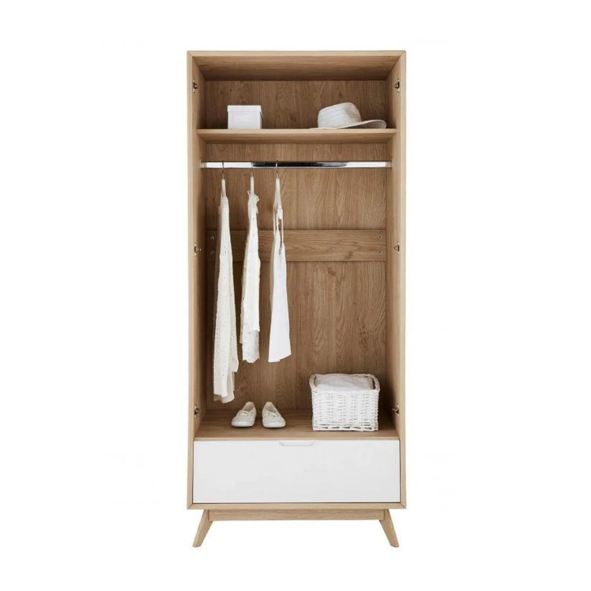 VENTITAS HOME - Ropero Vintage Graciela Ventitas Home Color Duna y Blanco