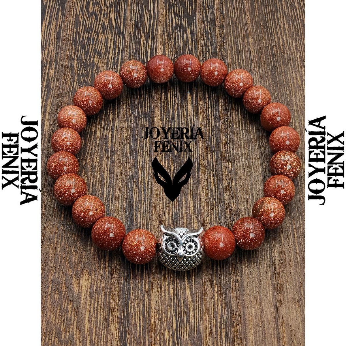 JOYERIA FENIX - Pulsera Piedra Natural Búho - Joyería Fénix