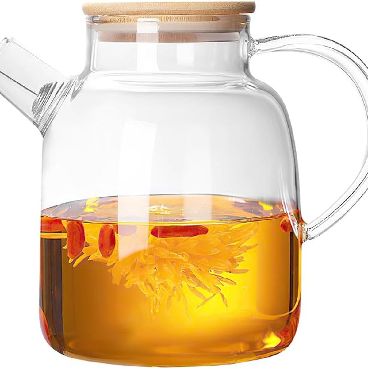 FACUSA - Tetera Recta De Borosilicato  1800 Ml T/Madera