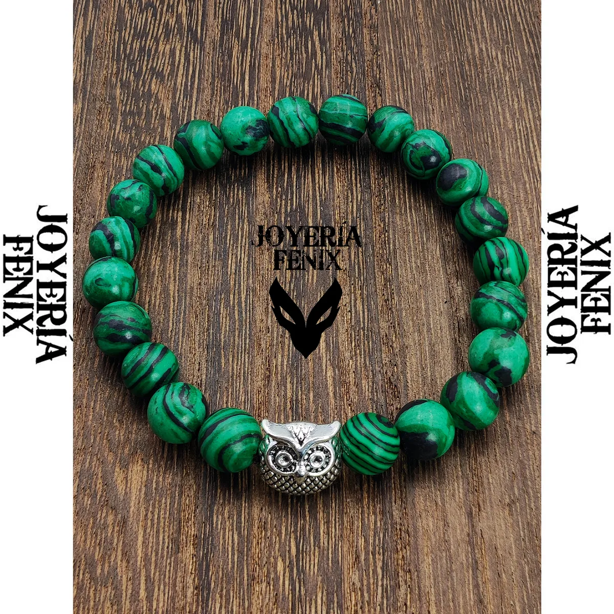 JOYERIA FENIX - Pulsera Piedra Natural Búho - Joyería Fénix