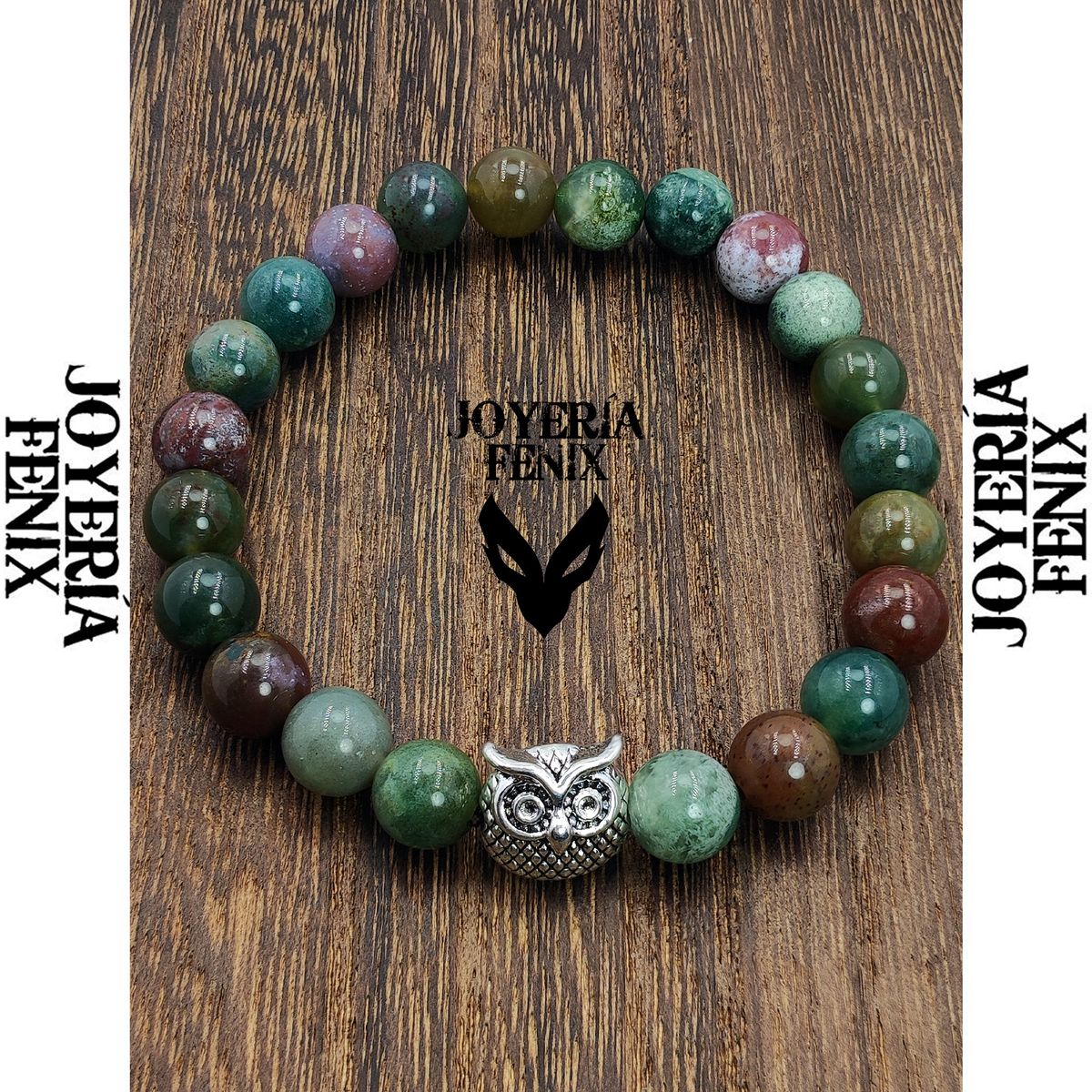 JOYERIA FENIX - Pulsera Piedra Natural Búho - Joyería Fénix