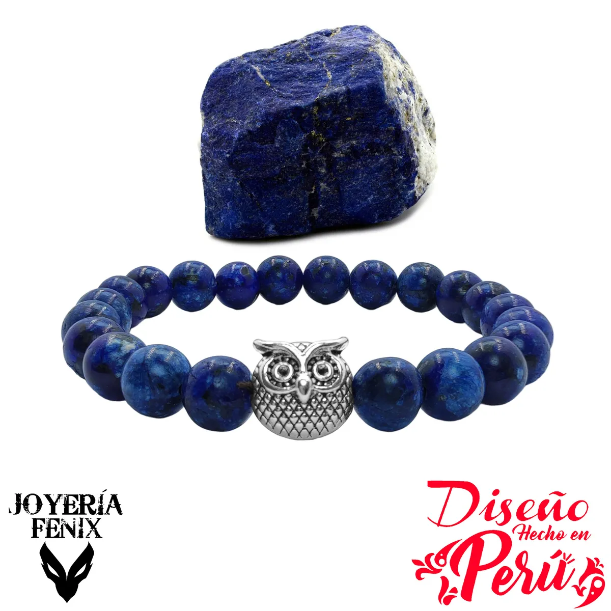 JOYERIA FENIX - Pulsera Piedra Natural Búho - Joyería Fénix