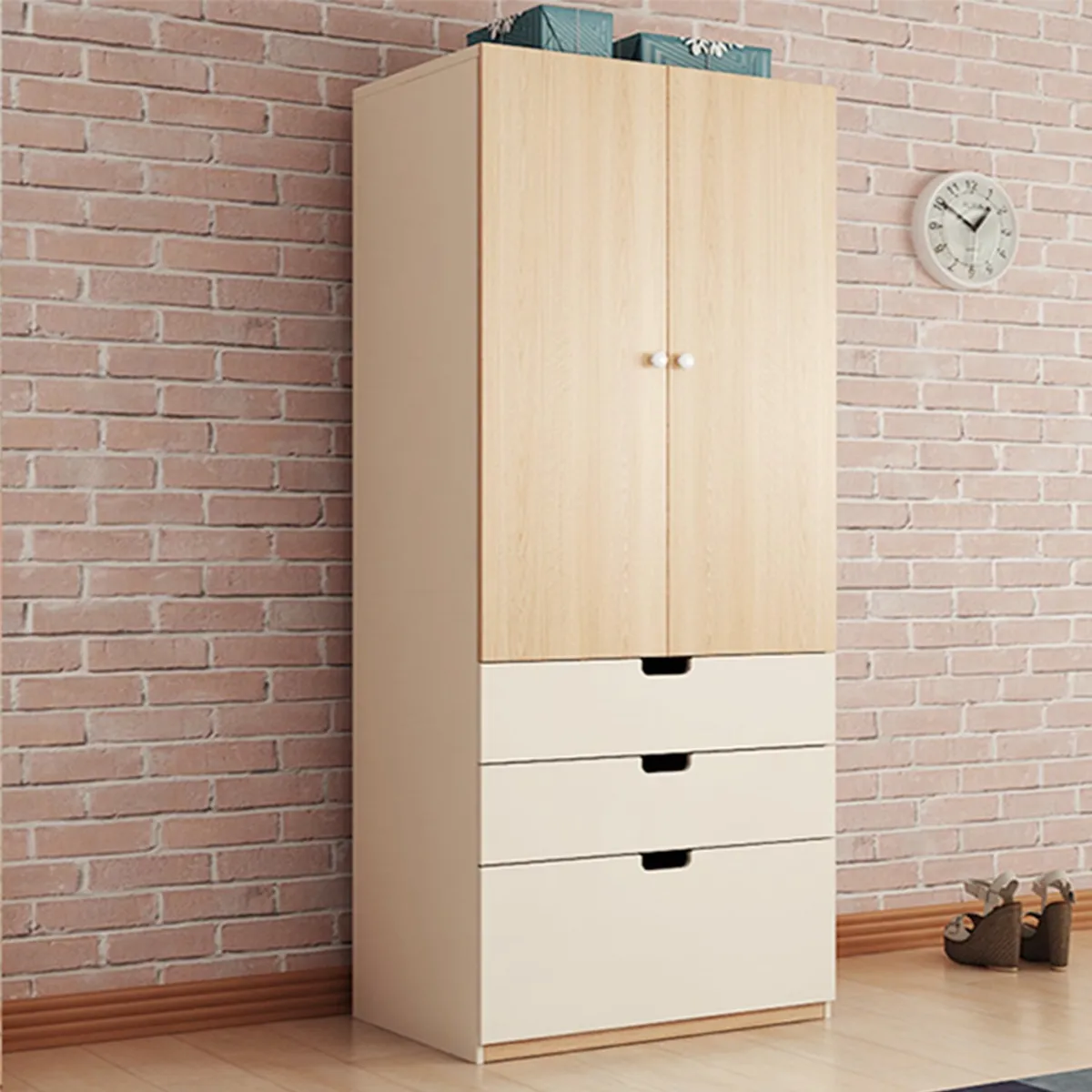 VENTITAS HOME - Ropero Macarena Ventitas Home Color Manzano y Blanco