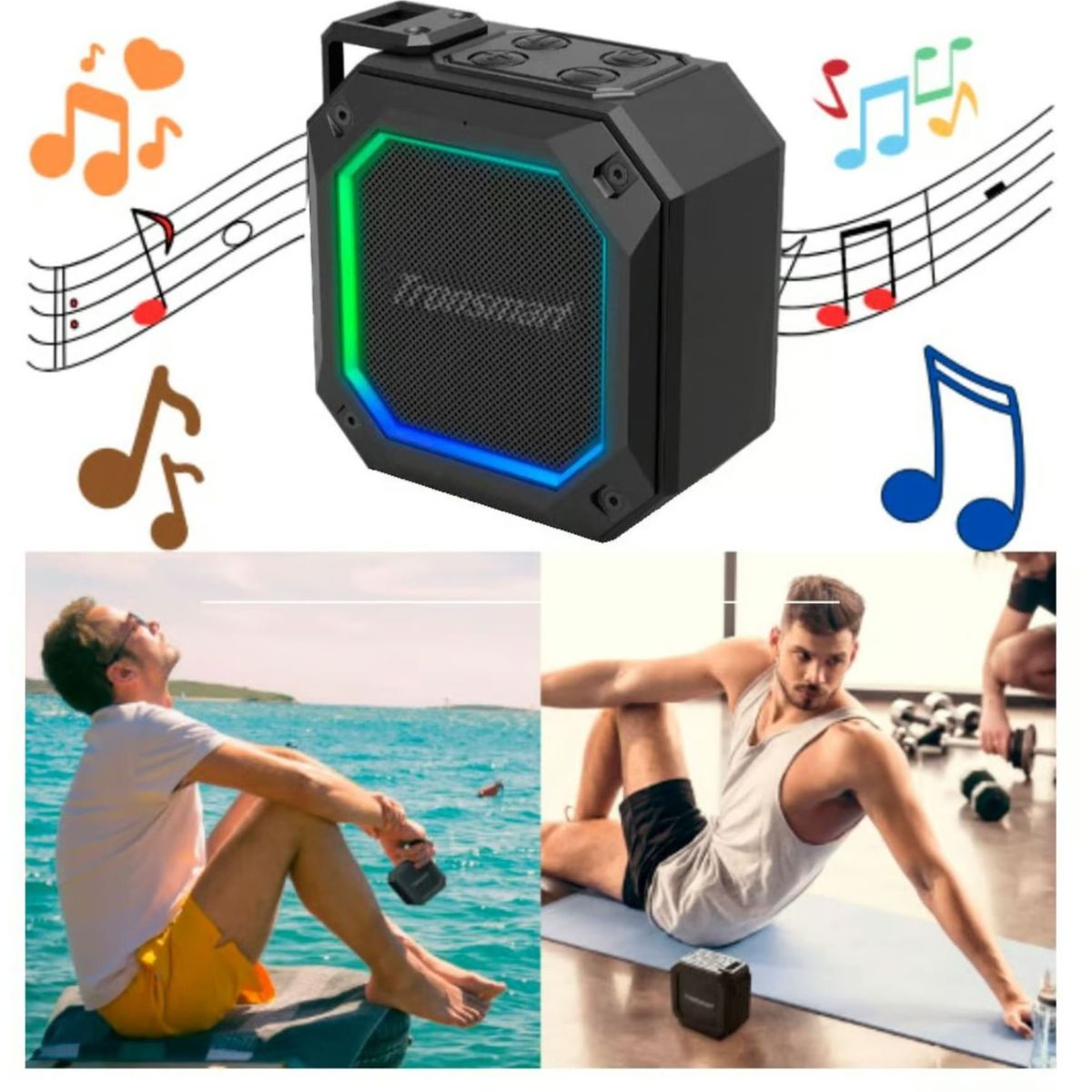TRONSMART - Tronsmart Groove 2 Parlante Bluetooth 5.3 Portatil Acuático