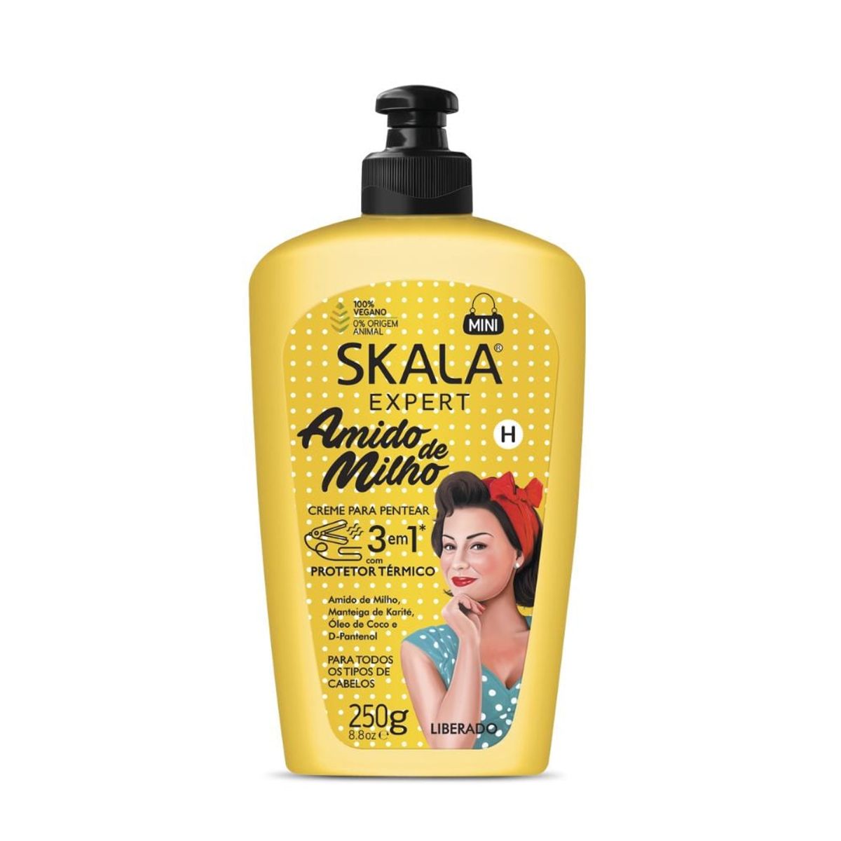 SKALA - Crema Peinar 3 en 1 Amido Milho Skala Expert 250g Protector Térmico