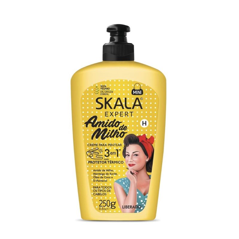 SKALA - Crema Peinar 3 en 1 Amido Milho Skala Expert 250g Protector Térmico