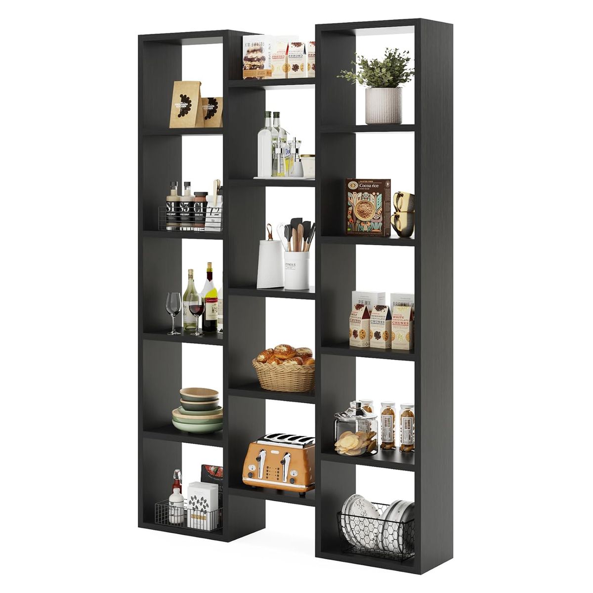 DIBA MUEBLES - Librero Moderno Vera Negro  DIBA Muebles