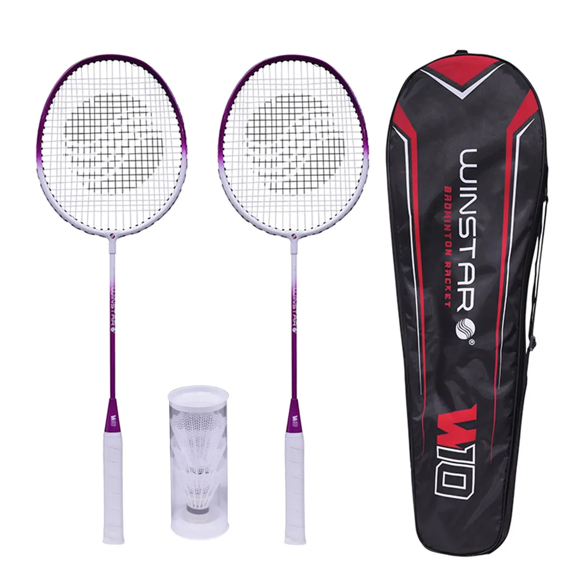 WINSTAR - RAQUETAS BÁDMINTON DE ALUMINIO W10 WINSTAR ROSADO