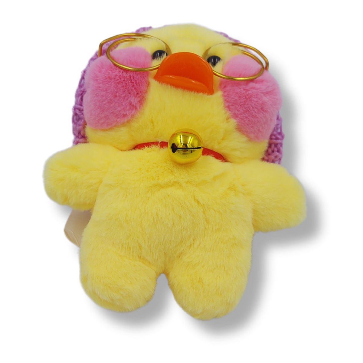 GENERICO - LLavero Peluche Pato Tik Tok con Gorro Morado Perfumado