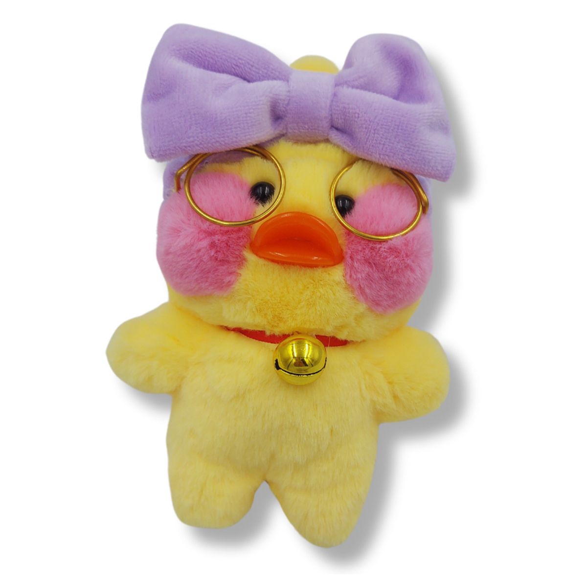 GENERICO - LLavero Peluche de Pato Tik Tok con Lazo Morado Perfumado