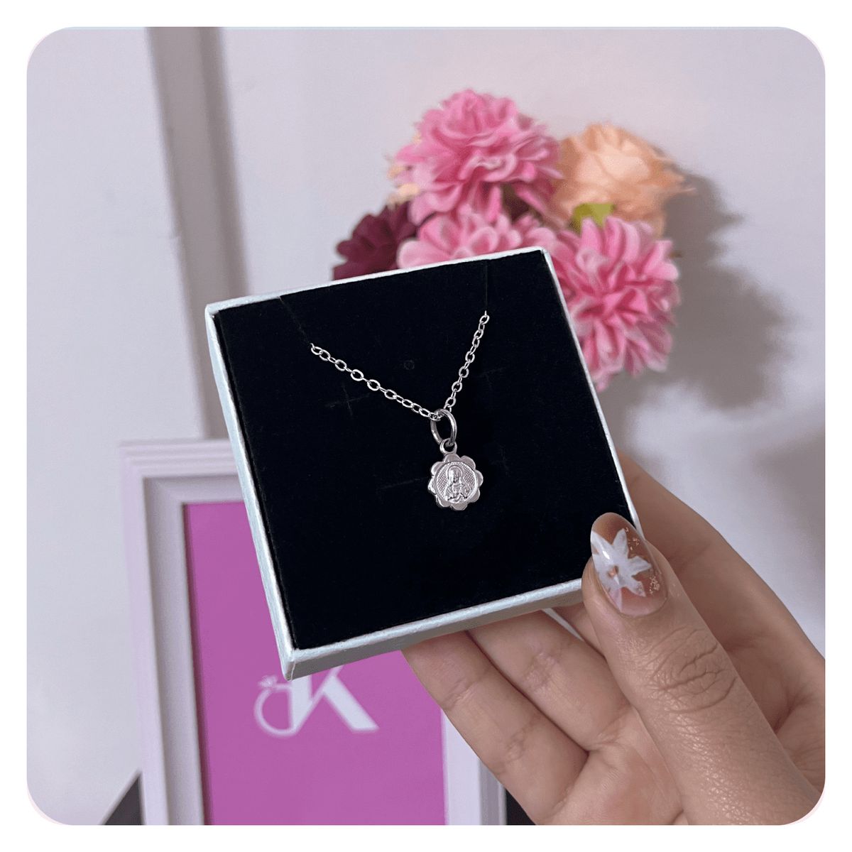 GENERICO - Collar Mujer Medalla Corazón Jesús Joya Religiosa Plata