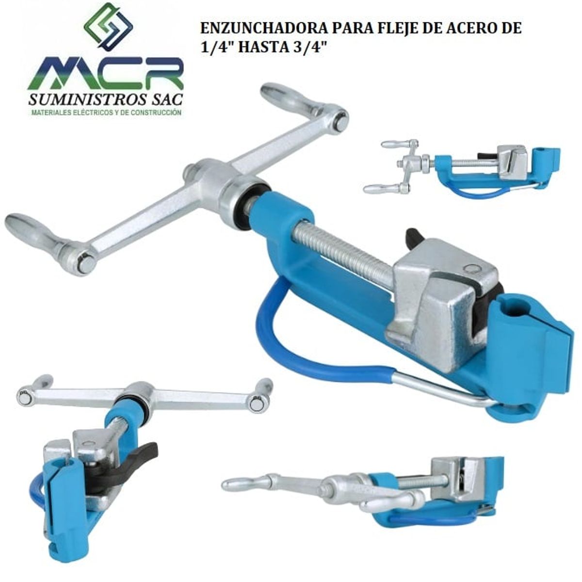 GENERICO - MAQUINA PARA CORTAR Y PRENSAR FLEJE DE ACERO HASTA 34 pulgada