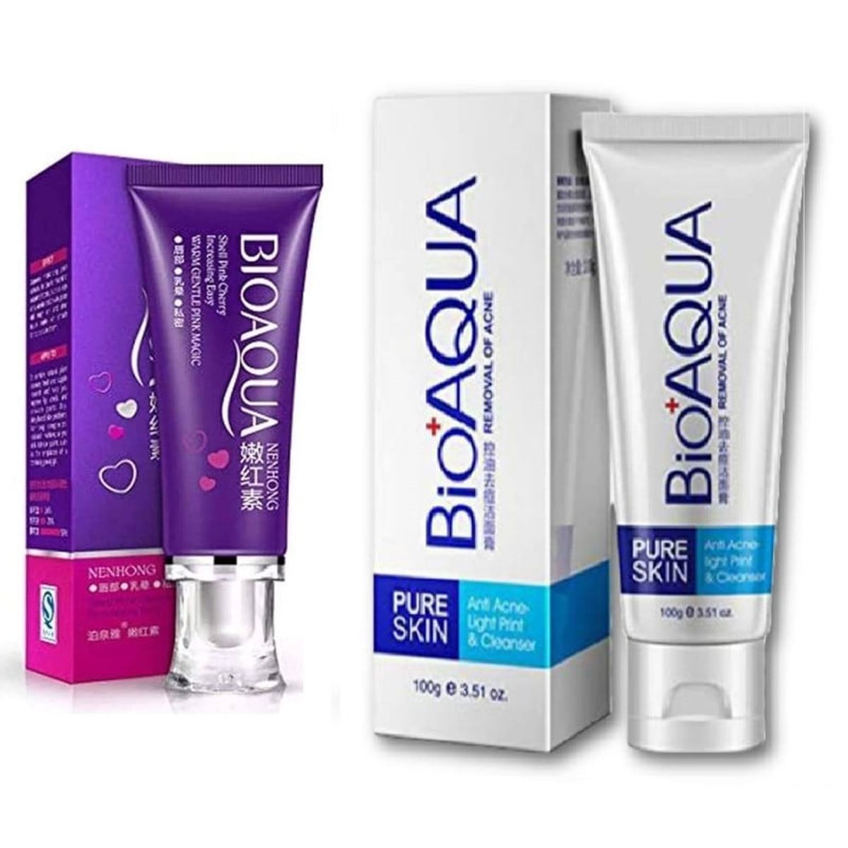BIOAQUA - PACK CREMA DESPIGMENTANTE ZONAS Y GEL LIMPIADOR ANTIACNE