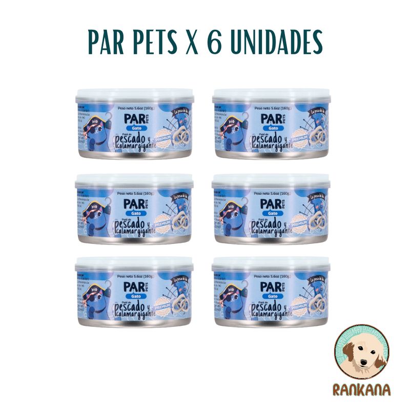 GENERICO - ALIMENTO HÚMEDO PAR PETS X 160 GR PESCADO Y CG / 6 UNIDADES