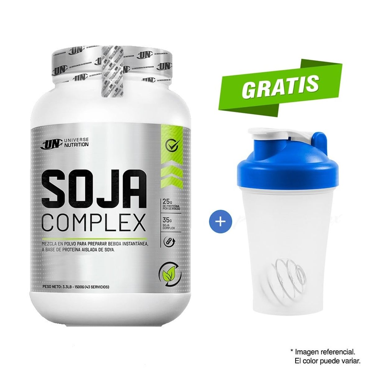 UNIVERSE NUTRITION - Proteína Universe Nutrition Soja Complex 1.5 kg Vainilla + Shaker